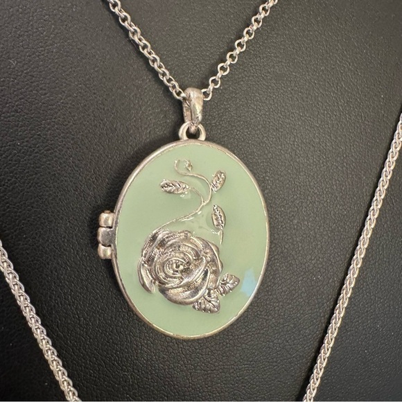 ⚜️ Set of 2 Lucky Brand Necklaces – Cameo Pendant & Reversible Opal Tassel ⚜️ - Picture 4 of 9